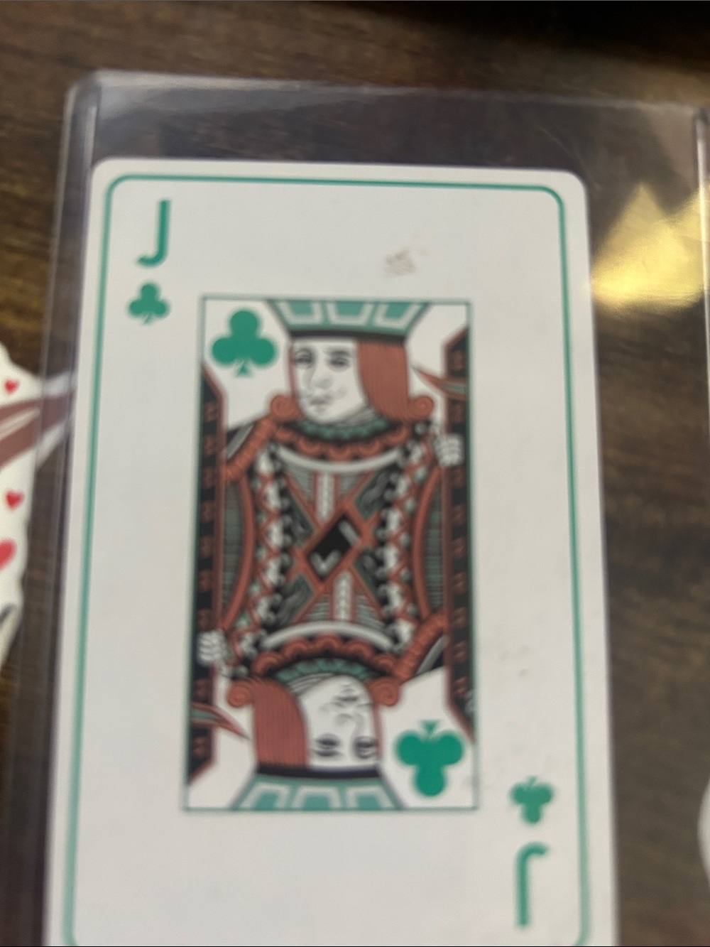 Dior Green Jack of Clubs Playing Card -